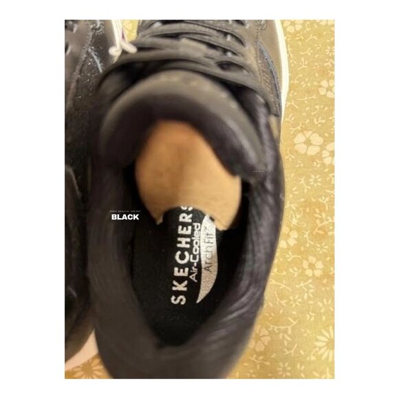 Skechers Street Arch Fit Arcade Sneakers-Glittery Night Black Sz 6.5 - Picture 3 of 6